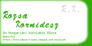 rozsa kornidesz business card